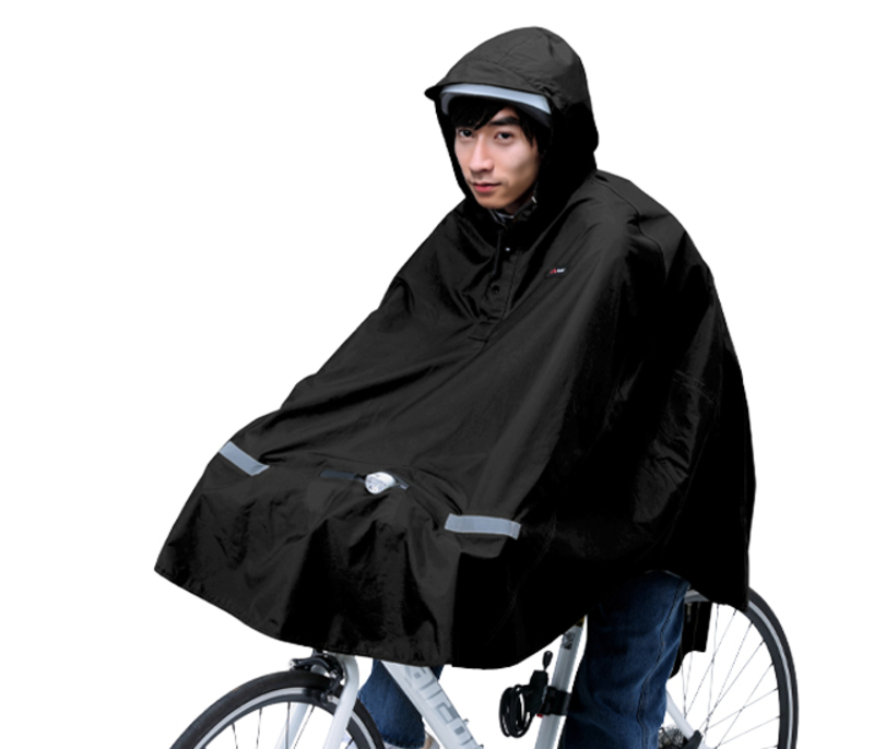 KW-910BK 膝を雨から守るレインポンチョ ライト窓付き X-bike＆一般車